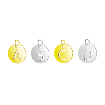 Hollow ABCD Latter Charms