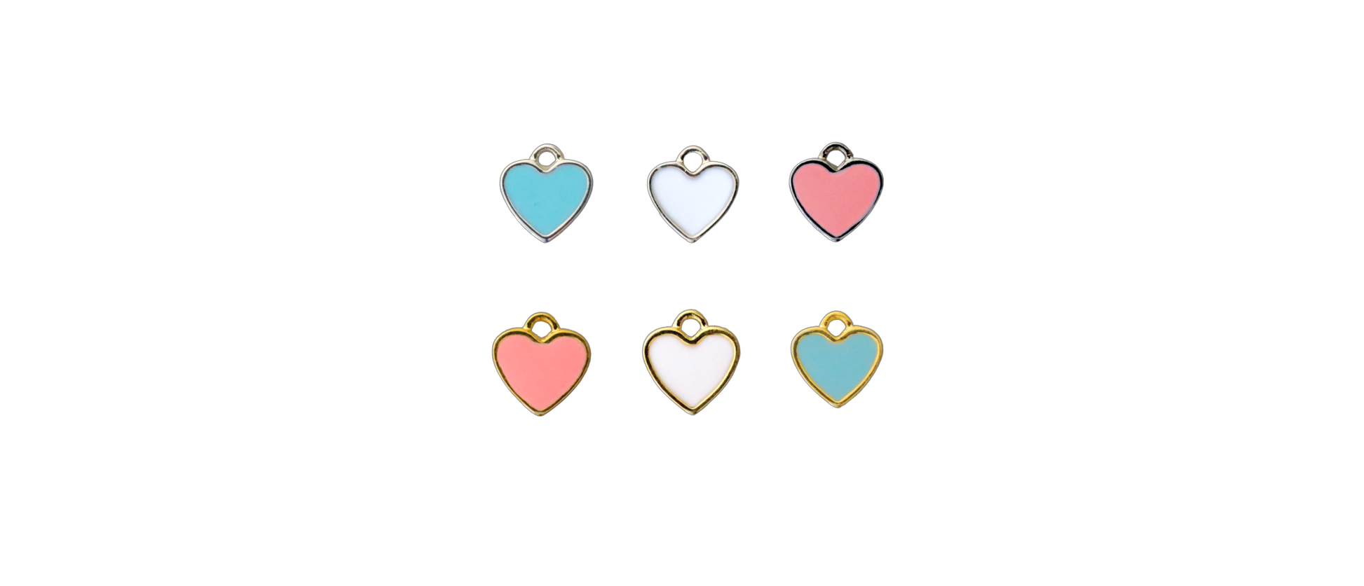 The Enamel Heart Charms For Babies