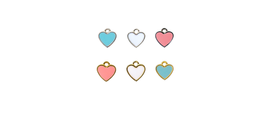 The Enamel Heart Charms For Babies