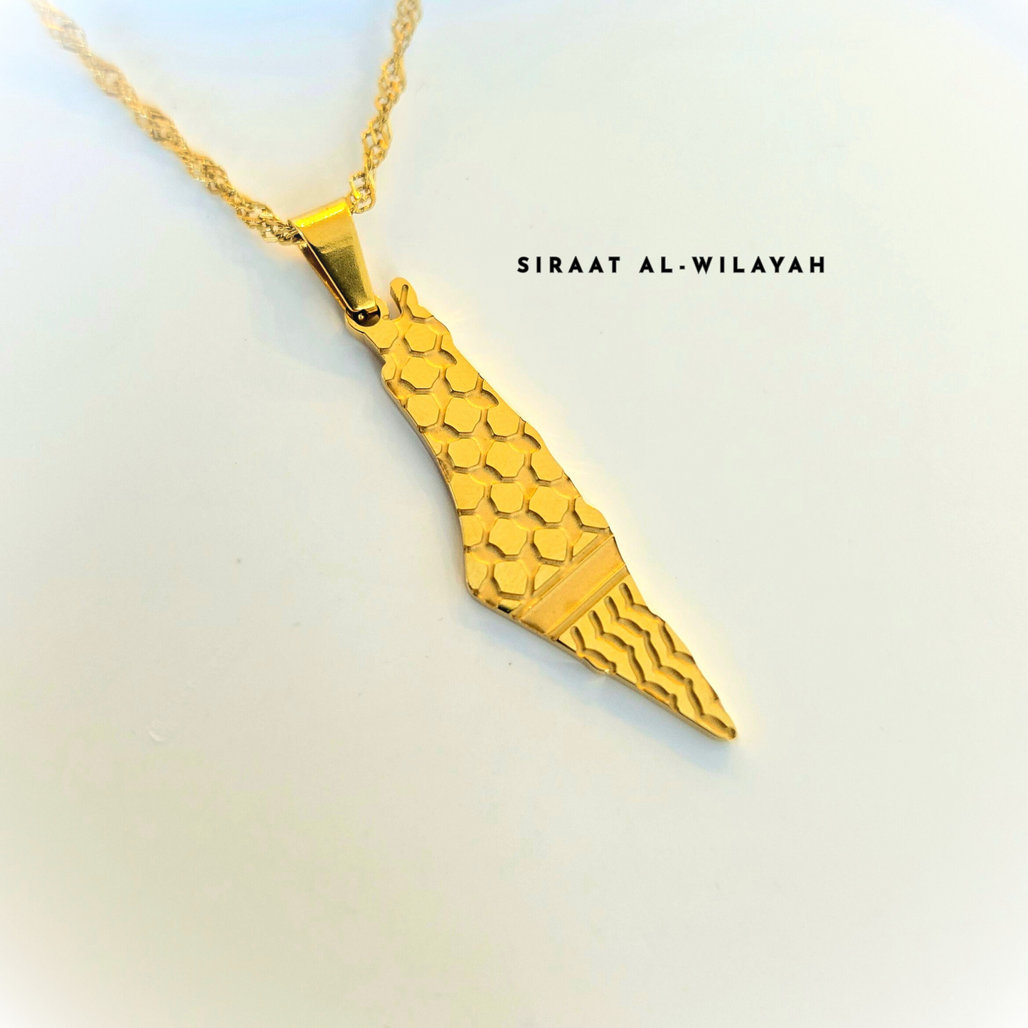 Palestine Map Necklace
