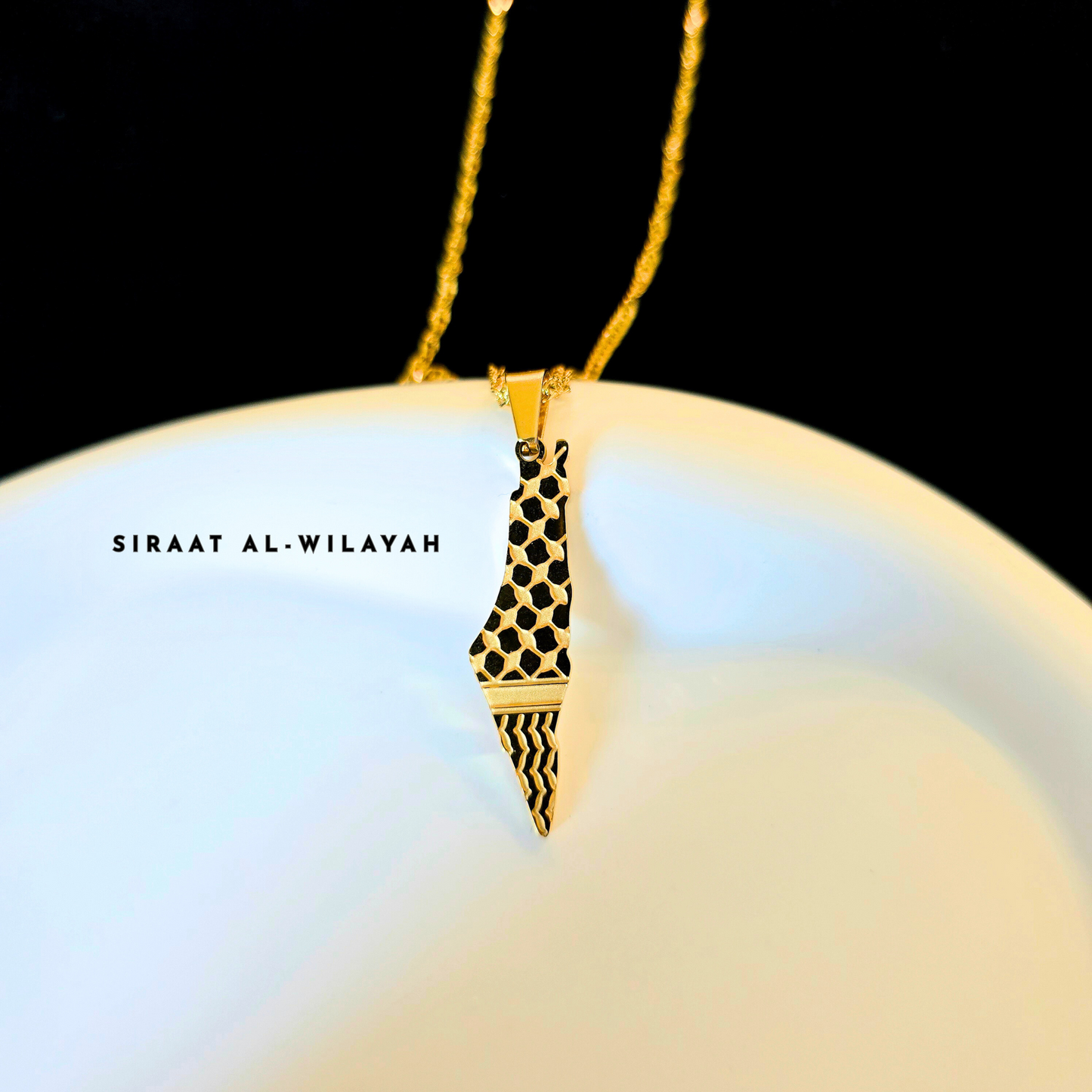 Palestine Map Necklace