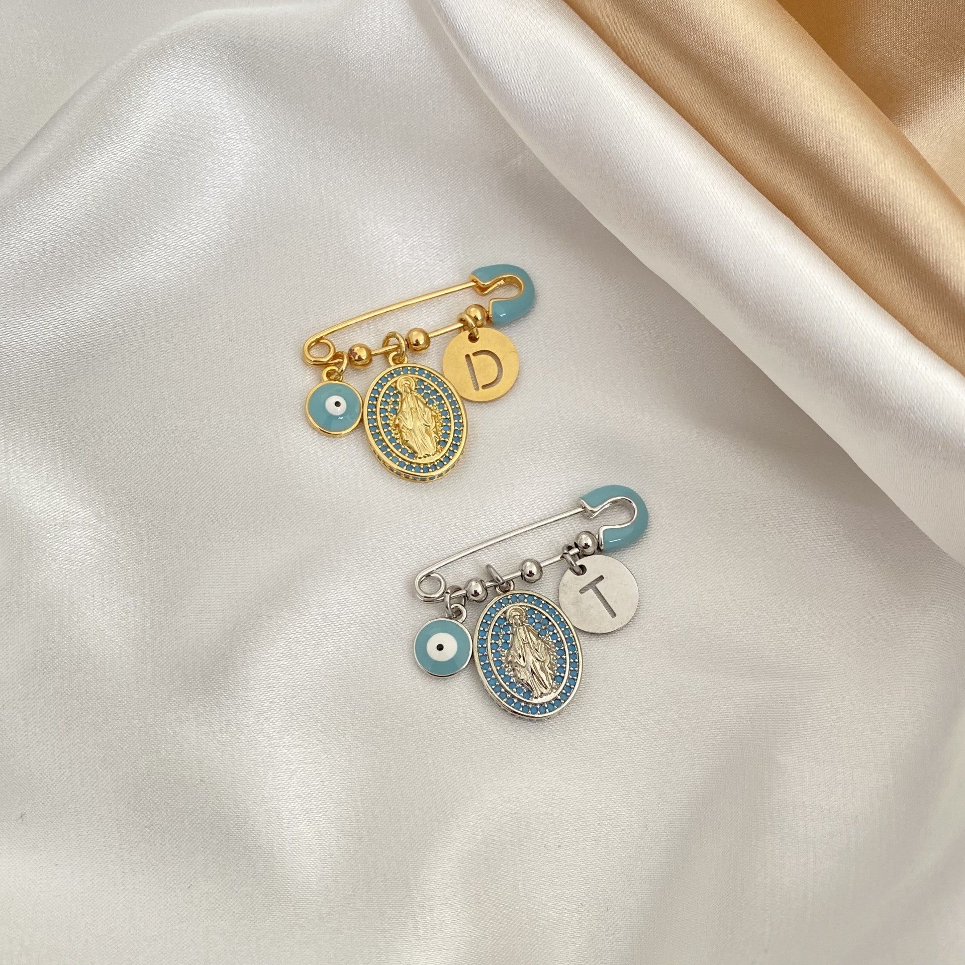 Mother Mary Pin Sets With Charms 