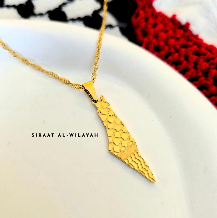 Palestine Map Necklace