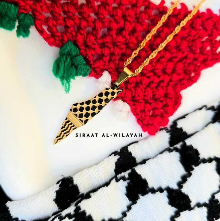 Palestine Map Necklace
