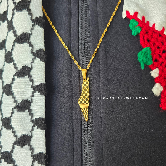 Palestine Map Necklace
