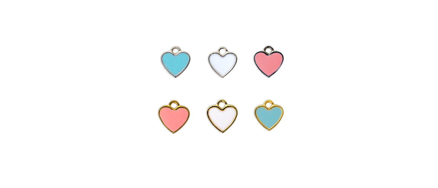 The Enamel Heart Charms For Babies